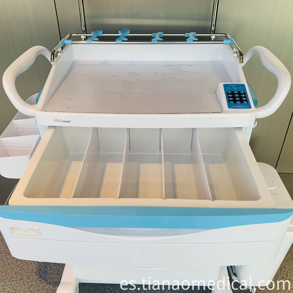Carro de anestesia de entrada sin llave del hospital Hospital Keyless Entry Anesthesia Trolley